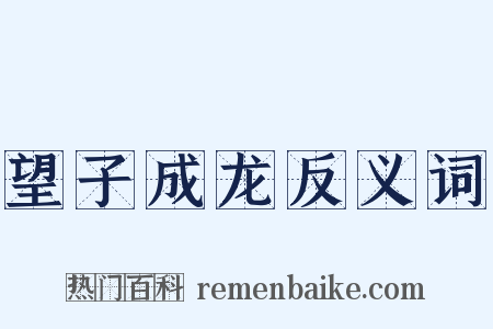 望子成龙反义词是什么意思的图片